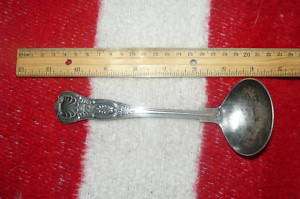 Vintage United States Navy Soup Spoon with Anchor Stamp  