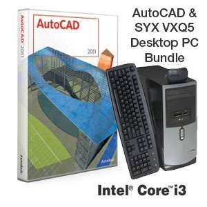 Autodesk 001C1 A4A111 1001 AutoCAD 2011 Software & SYX VXQ5 Core i3 