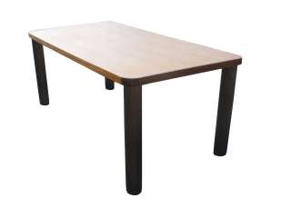 6ft Mid Century Modern Walnut Bronze Table Desk  