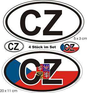 Nationalitätenkennzeichen Tschechien Aufkleber Auto LKW  