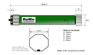 3er Set Rolladen Rolladenmotor für 60er Wellen   10Nm 4260269265671 