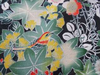 RJR Hanayume Bird Leaf Cherry Blossom Asian Fabric Yard  