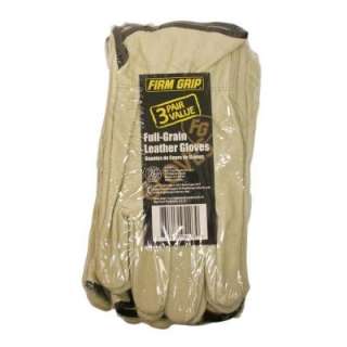 Firm Grip Leather Large Work Gloves (3 Pack) 5403 3 
