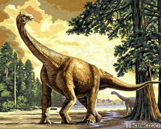 Brachiosaurus Malen nach Zahlen Predators Schipper Dino 40x50cm 