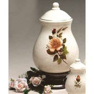 Ceramic Rose Cremation Urn   Individual   Free Shipping