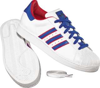 Mens Adidas Superstar 2.0 in White/Blue/Red G23531  