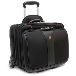 Wenger Patriot Rolling Case Blk Up To 17in Laptop W/ Notebook C  
