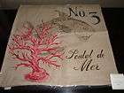 Pottery Barn Painted Fish Linen Pillow Cover 18 NWT Coral No. 3 