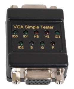 NEW VGA In Line Signal Link Cable Tester Mini Pocket Size No External 