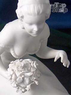 JUNGE DAME MIT KATZE  UNTERWEISSBACH Porzellan Figur Skulptur Antik 