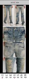 Mens Premium Straight Korea Vintage Style Jeans Denim Pants 28~32 
