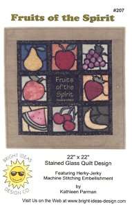 Fruits of the Spirit Stained Glass Parman Quilt Pattern  