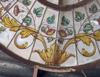 Amazing Italian hand painted and leaded glass skylight 1890s  