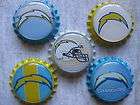 San Diego Chargers Scrapbooking Flattened/Non Flattened Bottle Cap Set 