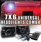   7x6 Blk Projector Headlights+100​00K HID (Fits: 1982 Toyota Starlet