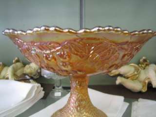 Fenton Marigold Carnival Glass Compote  