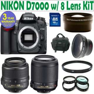   Nikon D7000 (Nikon 18 55 VR + Nikon 55 220 DX) + Deluxe Lens Kit