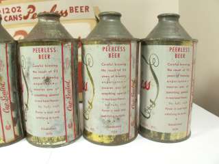 RARE 12oz 6 Pack Peerless Beer Cone Top Cans Carrier La Crosse 