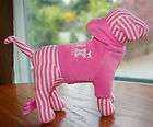 Victorias Secret Light Pink & White Stripes Dog Weaing Pink Victorias 