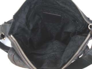   black pebbled leather messenger crossbody bag purse VERY NICE  