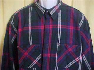   EX/LG (2XL) FIVE BROTHER HEAVY WEIGHT Cotton PLAID Casual SHIRT  