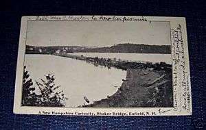 SHAKER BRIDGE ENFIELD NEW HAMPSHIRE 1907 Postcard  