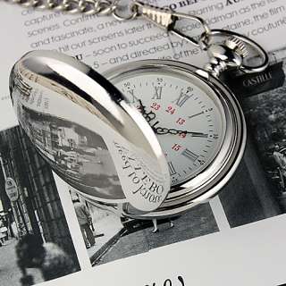    VINTAGE SILVER STAINLESS MENS POCKET WATCH  