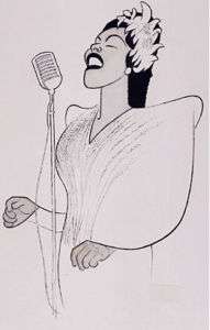 BILLIE HOLIDAY Signed Lithograph by AL HIRSCHFELD  