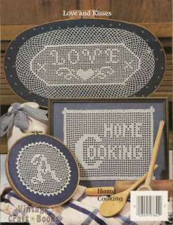 Say It With Filet Crochet Vintage Pattern Book NEW OOP  