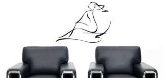WALL ART DECAL STICKER STYLISED OUTLINE OF A WOMAN 001  