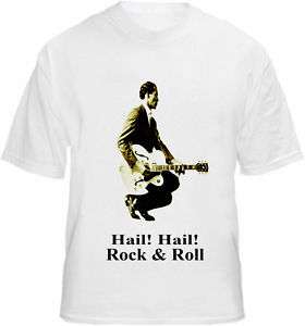 Chuck Berry T shirt Duck Walk Live Gibson Guitar Hail  