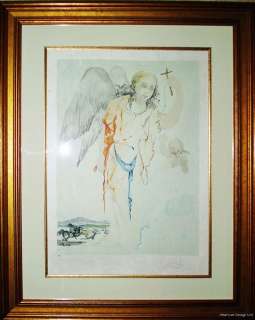 AFTER Salvador Dali Guardian Angel ART LITHOGRAPH NOT SIGNED BY DALI 