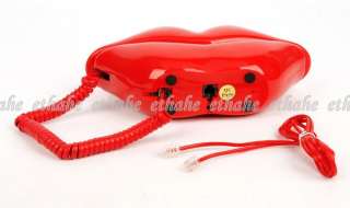   Téléphone Fixe Filaire Forme Bouche Lévres Rouge ECHL5X