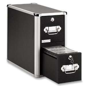  IdeaStream Vaultz 2 Drawer CD Cabinet   Black   IDEVZ01094 