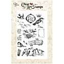 Crafty Secrets 6 x 4 Clear Art Stamp Set   Bird Notes 