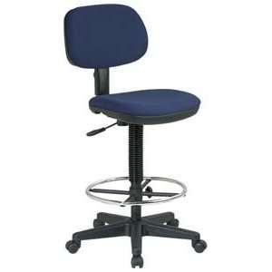 Sculptured Seat and Back Drafting Chair with Adjustable Footring and 