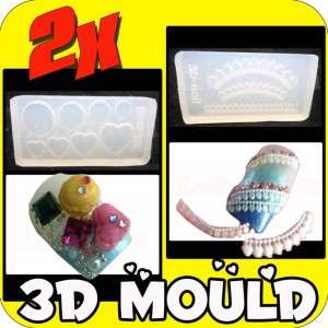 ACRYLIC 3D MOULD MOLD DIY NAIL ART CAKE LACE #19  