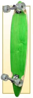 GREEN Complete Longboard PINTAIL Skateboard 40 X 9  