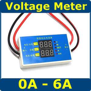   6A Dual display Digital LCD Power Current Voltage   AMP Meter VA Meter