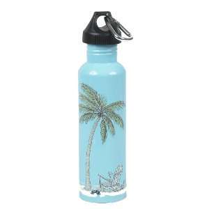  Palm Tree Blue Eco Fusion Stainless Steel Water Bottle 
