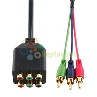 Male RCA Component to 6 Female RCA RGB Y/Pr/Pb Cable Adapter  