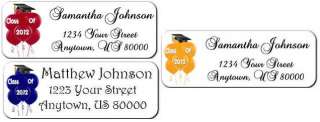30 Graduation Balloons Cap Any Year Personalized Return Address Labels