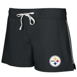   Pittsburgh Steelers Ladies Black Active Logo Shorts