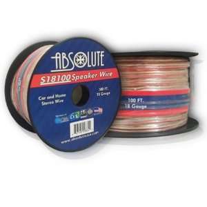   FT 18 Gauge Car and Home Stereo Clear Speaker Wire: Car Electronics
