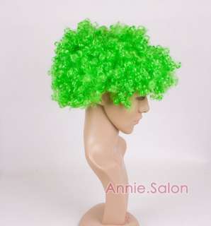 Green Party Clown Child Adult Costume Football Fan Wig  