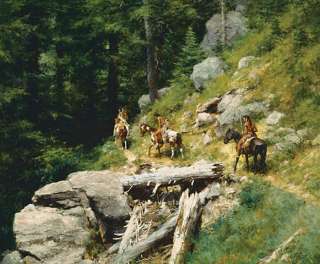 Trail in the Bitter Roots Howard Terpning Masterwork Giclee Canvas