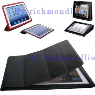 Slim Black Leather Case Smart Cover For Apple IPAD 2  