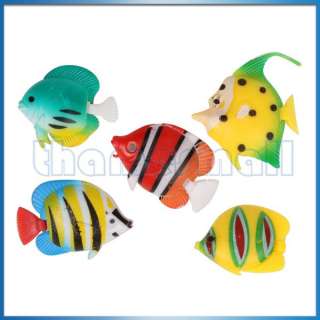  Plastic Artificial Fish Ornament Decoration Faux for Aquarium Fish 