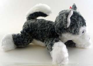 Aurora 12 Plush Gray Husky Dog Stuffed Animal Toy NEW  