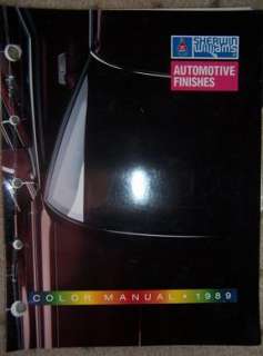 1989 Sherwin Williams Auto Paint Color Manual Truck W  